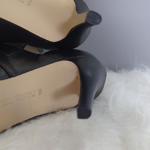 Black Strappy Heels With Buckle Accents - Picture 8 of 15